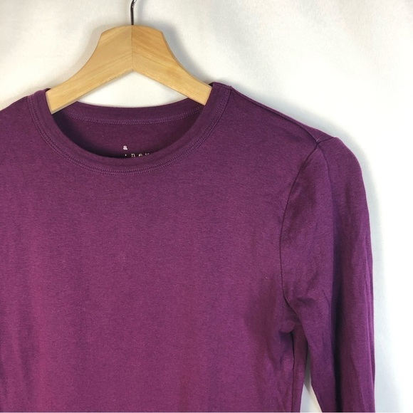 A New Day Dark Purple Crewneck Long Sleeve T-Shirt S - Picture 4 of 4
